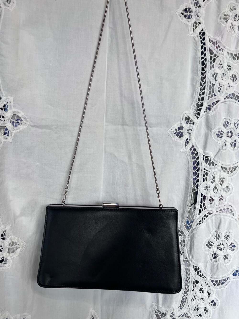 Giani Bernini Rectangular Black Leather Evening B… - image 3